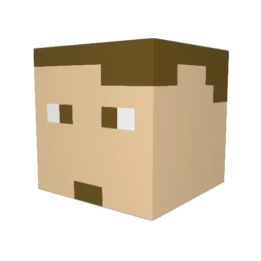 Daddy_Dirtbag Minecraft avatar head, 3D render