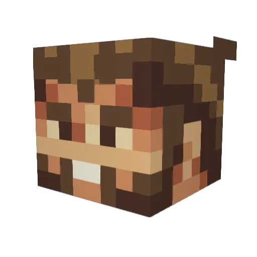 Daddy_Dug Minecraft avatar head, 3D render