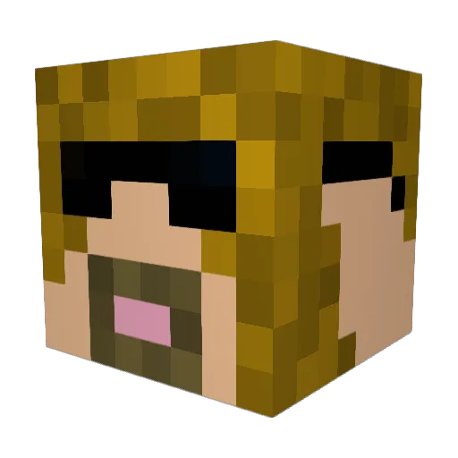 Daddy_Lebowski Minecraft avatar head, 3D render