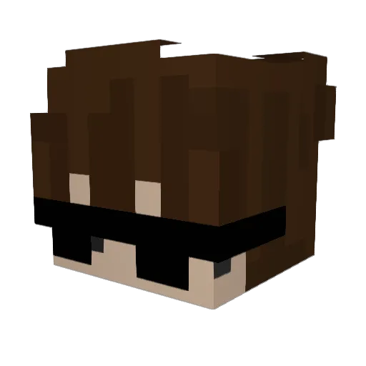 Daddyasd Minecraft avatar head, 3D render