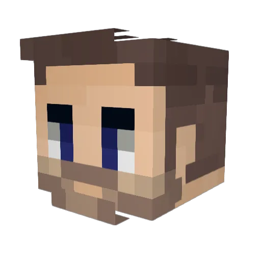 DaddyoFattyo Minecraft avatar head, 3D render