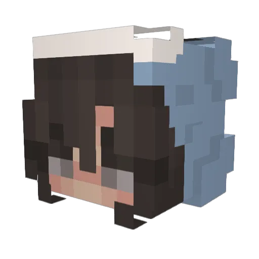 DaddysAnimeGirl Minecraft avatar head, 3D render