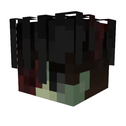 Daddyspazz Minecraft avatar head, 3D render