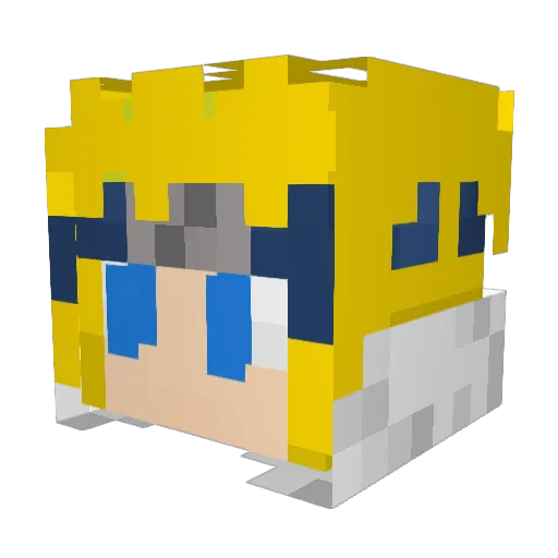 DaddyyTC Minecraft avatar head, 3D render