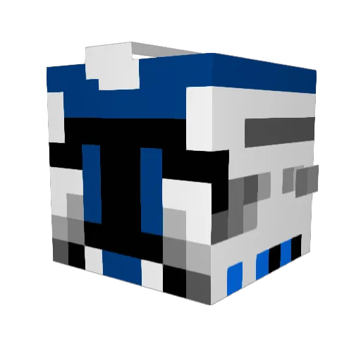 Dadecoy Minecraft avatar head, 3D render