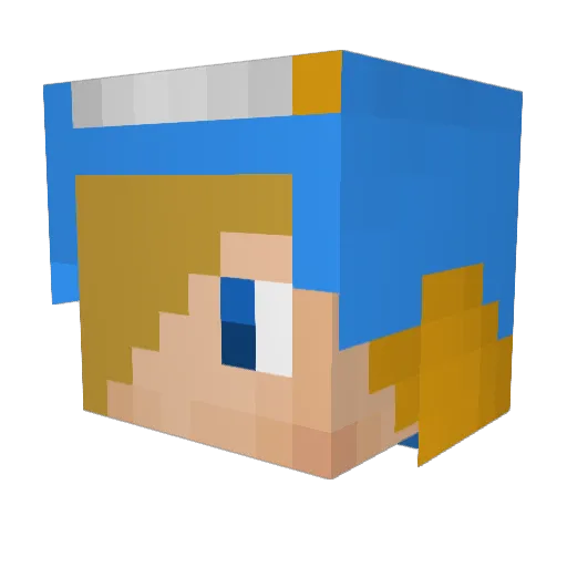 Dadeldennis Minecraft avatar head, 3D render