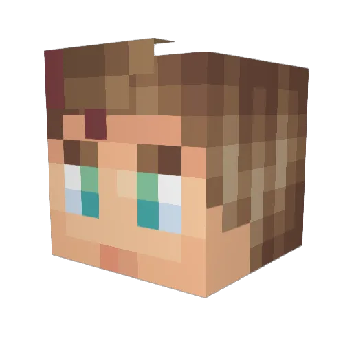 DadiGames Minecraft avatar head, 3D render