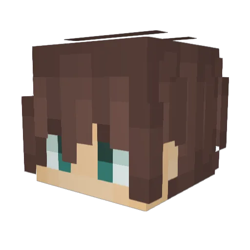 DadiZeira Minecraft avatar head, 3D render
