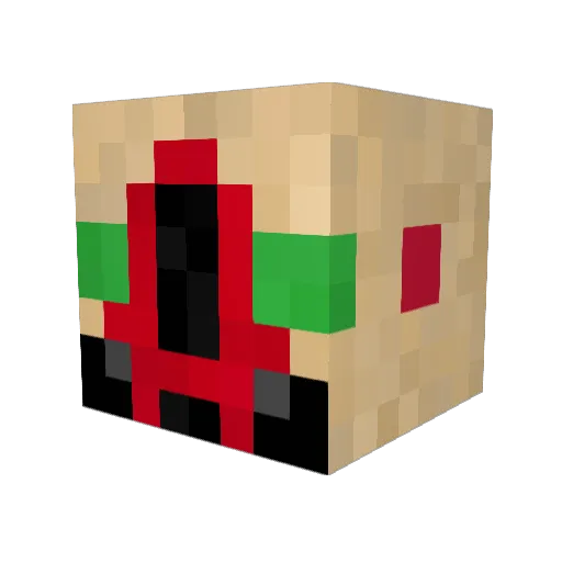 Dadias Minecraft avatar head, 3D render