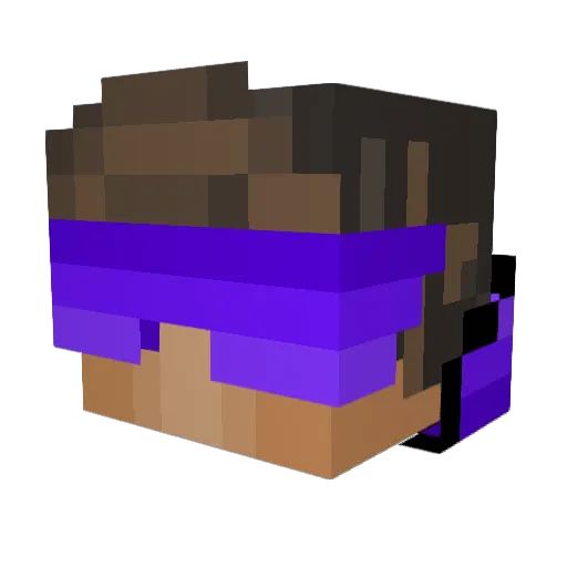 DadioMinecrafter Minecraft avatar head, 3D render