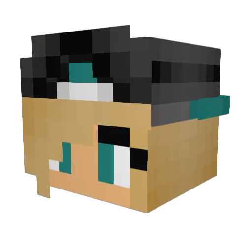 Dadiva Minecraft avatar head, 3D render