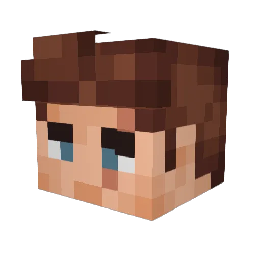Dadj_ Minecraft avatar head, 3D render