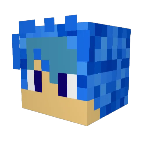 DadoDaBrodo Minecraft avatar head, 3D render