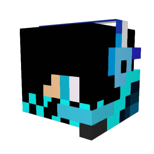 Dadotech Minecraft avatar head, 3D render