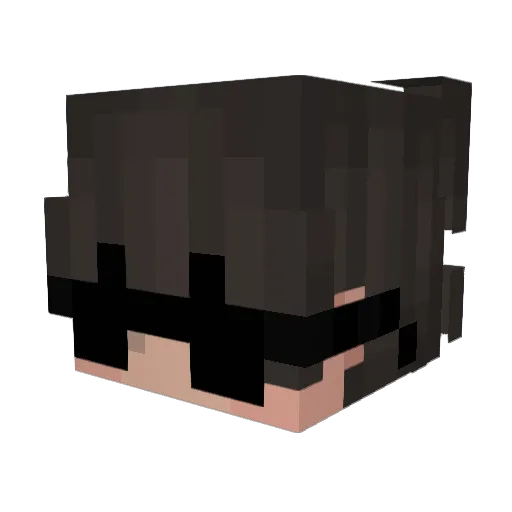 DadsBlack Minecraft avatar head, 3D render