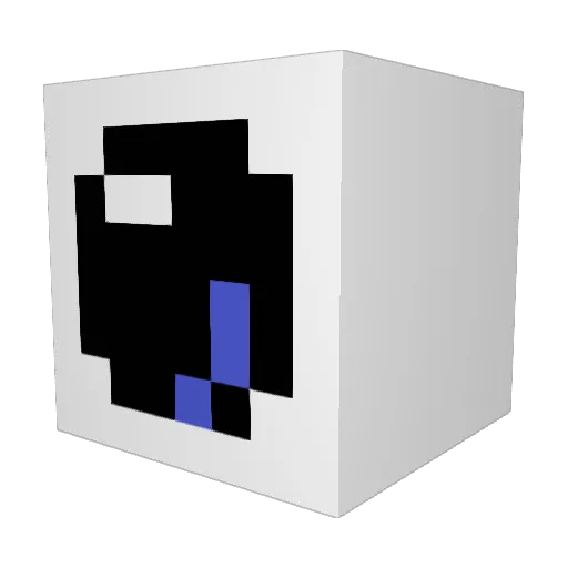 Dadsef Minecraft avatar head, 3D render