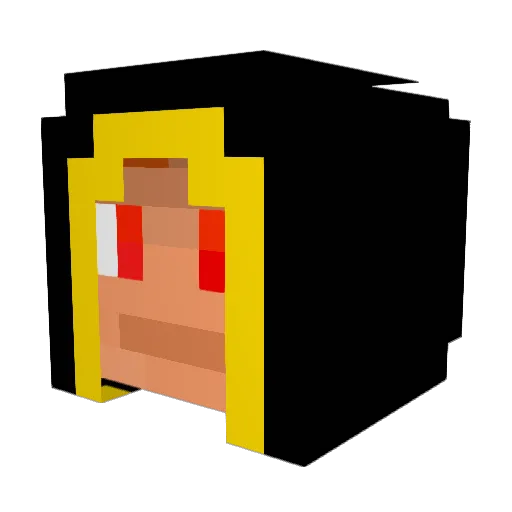 Dadtomany Minecraft avatar head, 3D render