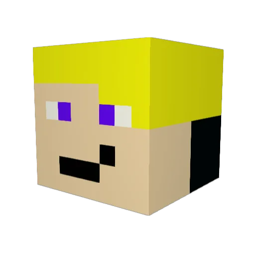Dadubstepman Minecraft avatar head, 3D render