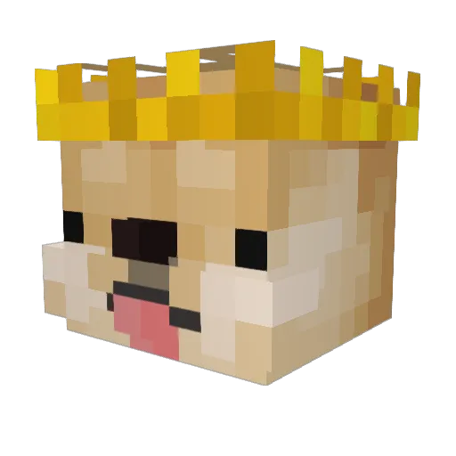Dadudze Minecraft avatar head, 3D render