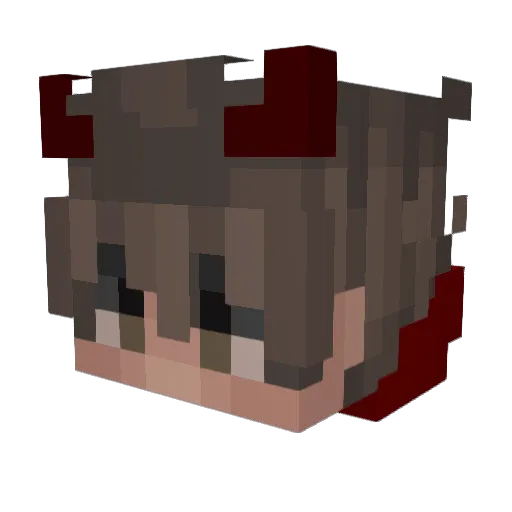 Dadulica Minecraft avatar head, 3D render