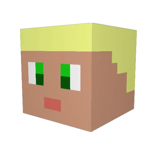 Dadys48 Minecraft avatar head, 3D render