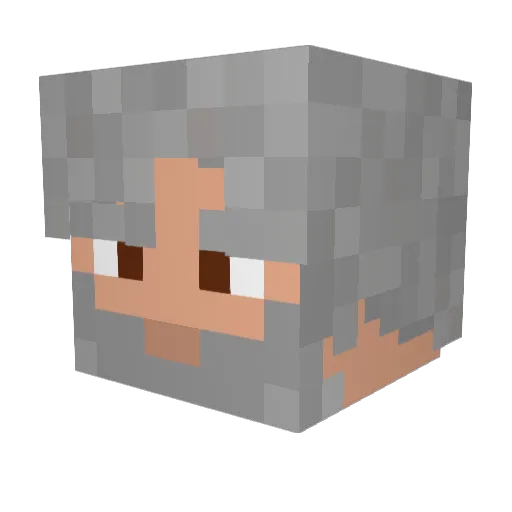Dadz_ Minecraft avatar head, 3D render