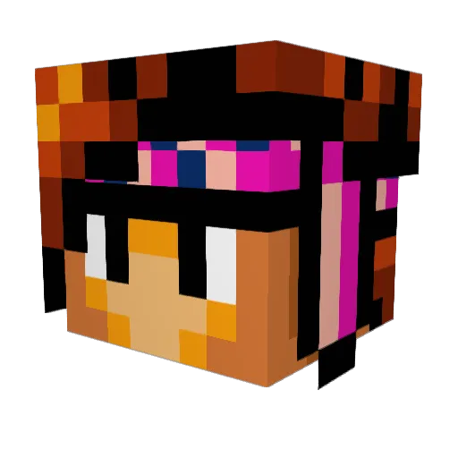 Dae13 Minecraft avatar head, 3D render