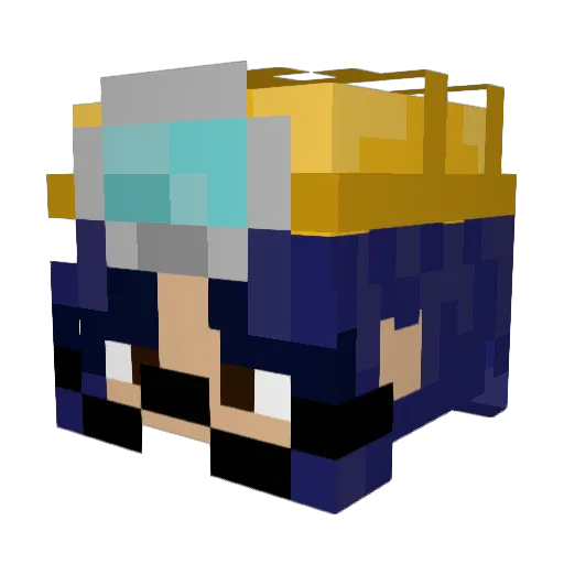 DaeFuuny Minecraft avatar head, 3D render