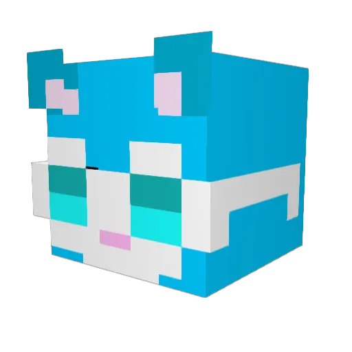 Dae_na Minecraft avatar head, 3D render