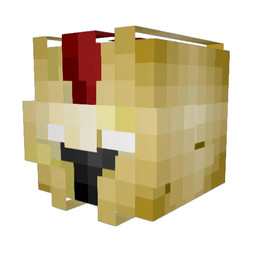 Daebodi Minecraft avatar head, 3D render