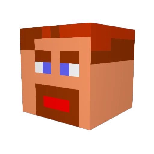 DaedalosX Minecraft avatar head, 3D render