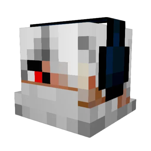 Daedann Minecraft avatar head, 3D render
