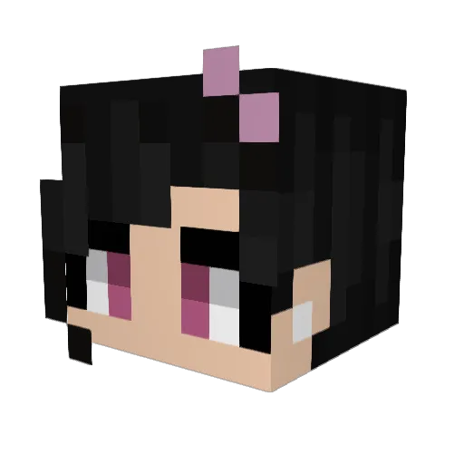 Daedramatic Minecraft avatar head, 3D render