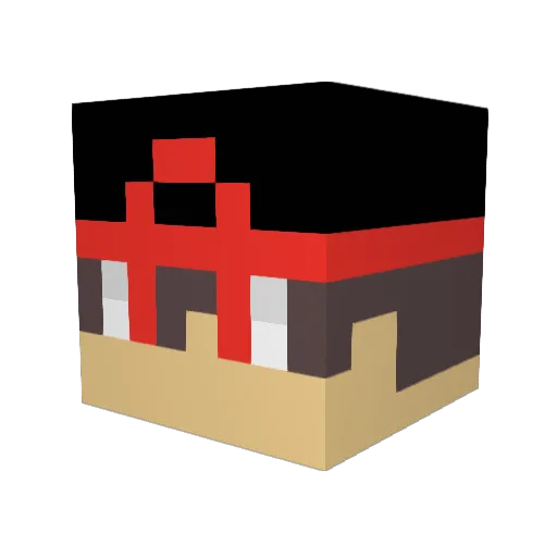 DaedricGamer Minecraft avatar head, 3D render