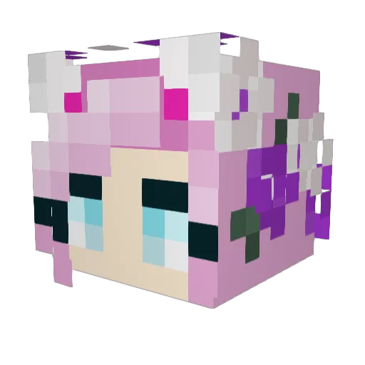 DaedricQueen Minecraft avatar head, 3D render