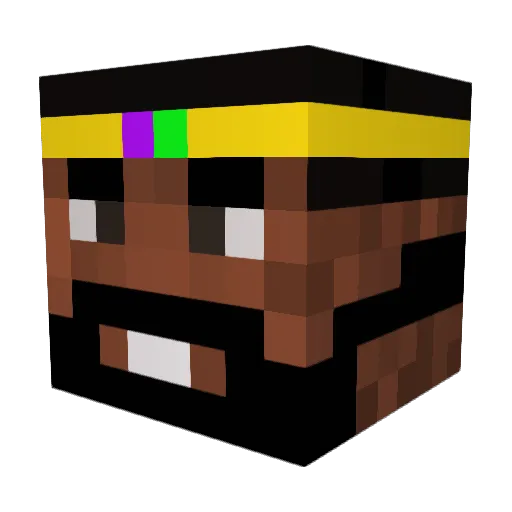 Daemie Minecraft avatar head, 3D render