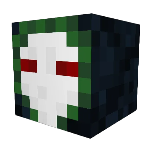 Daemnus Minecraft avatar head, 3D render