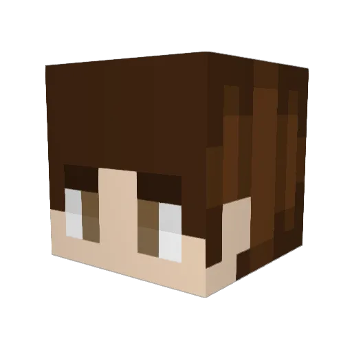 Daemod Minecraft avatar head, 3D render
