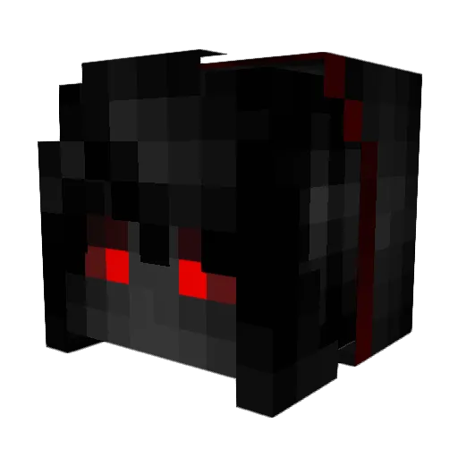 Daemon7 Minecraft avatar head, 3D render