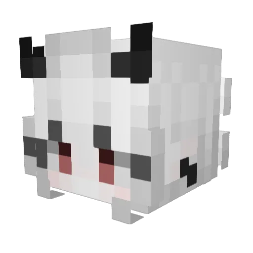Daemonias Minecraft avatar head, 3D render