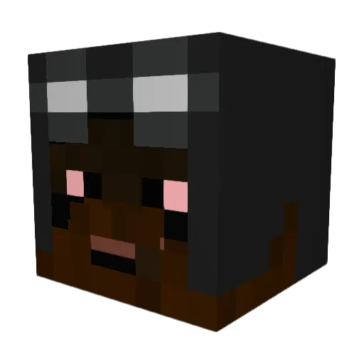 DaemonicSquirrel Minecraft avatar head, 3D render