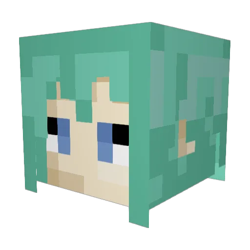 Daenerhyeas Minecraft avatar head, 3D render