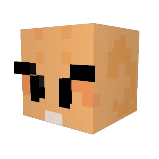 Daenniss Minecraft avatar head, 3D render