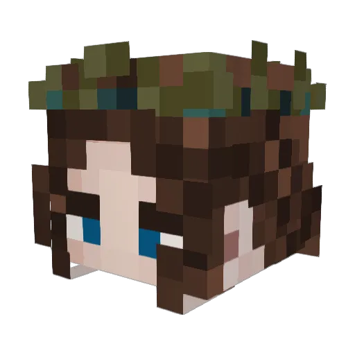 DaeronHightower Minecraft avatar head, 3D render