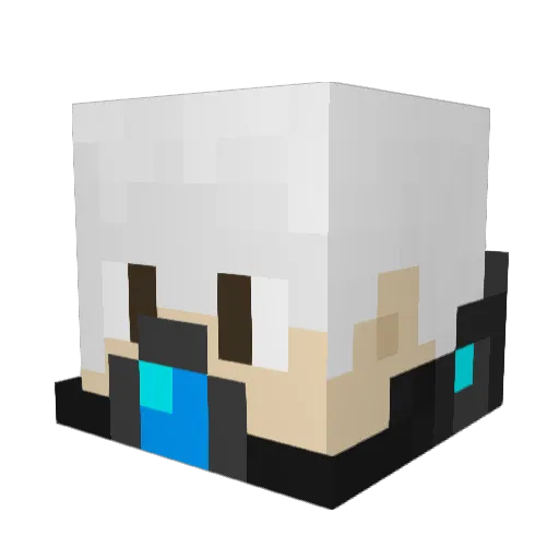DaeruHD Minecraft avatar head, 3D render