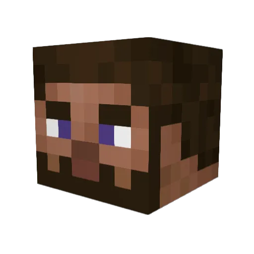Daetrik Minecraft avatar head, 3D render