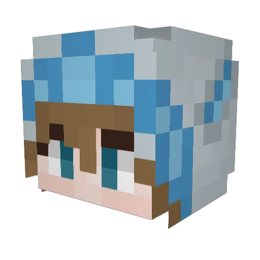 Daetrix Minecraft avatar head, 3D render