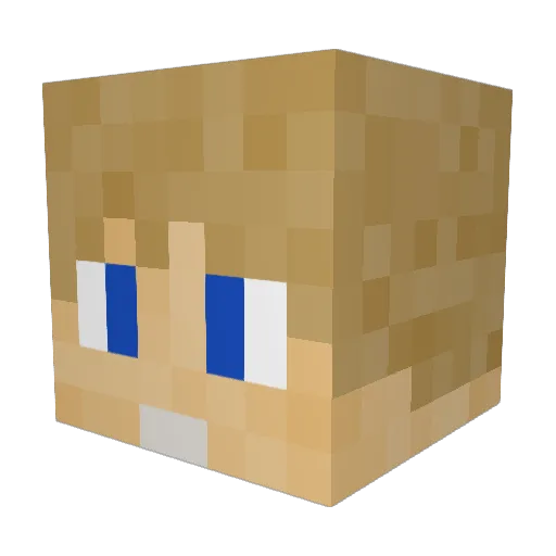 Daeve Minecraft avatar head, 3D render