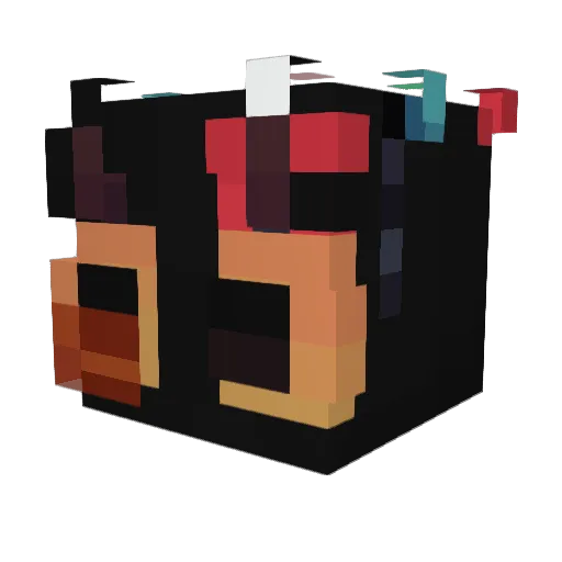 Daevie Minecraft avatar head, 3D render
