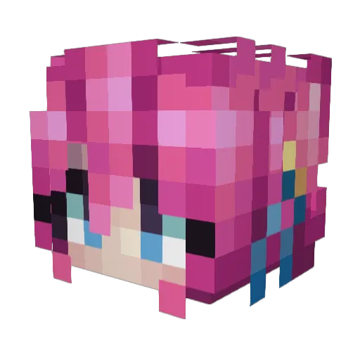 Dafcita Minecraft avatar head, 3D render